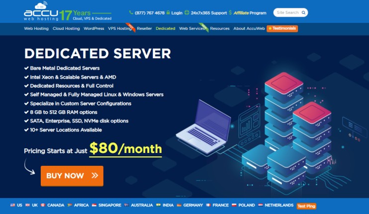 AccuWebHosting Dedicated Server