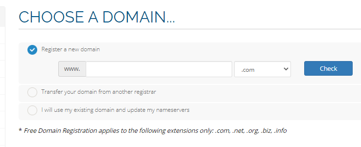 Choose a Domain